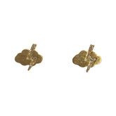 Kory Lightning Bolt Brass Studs